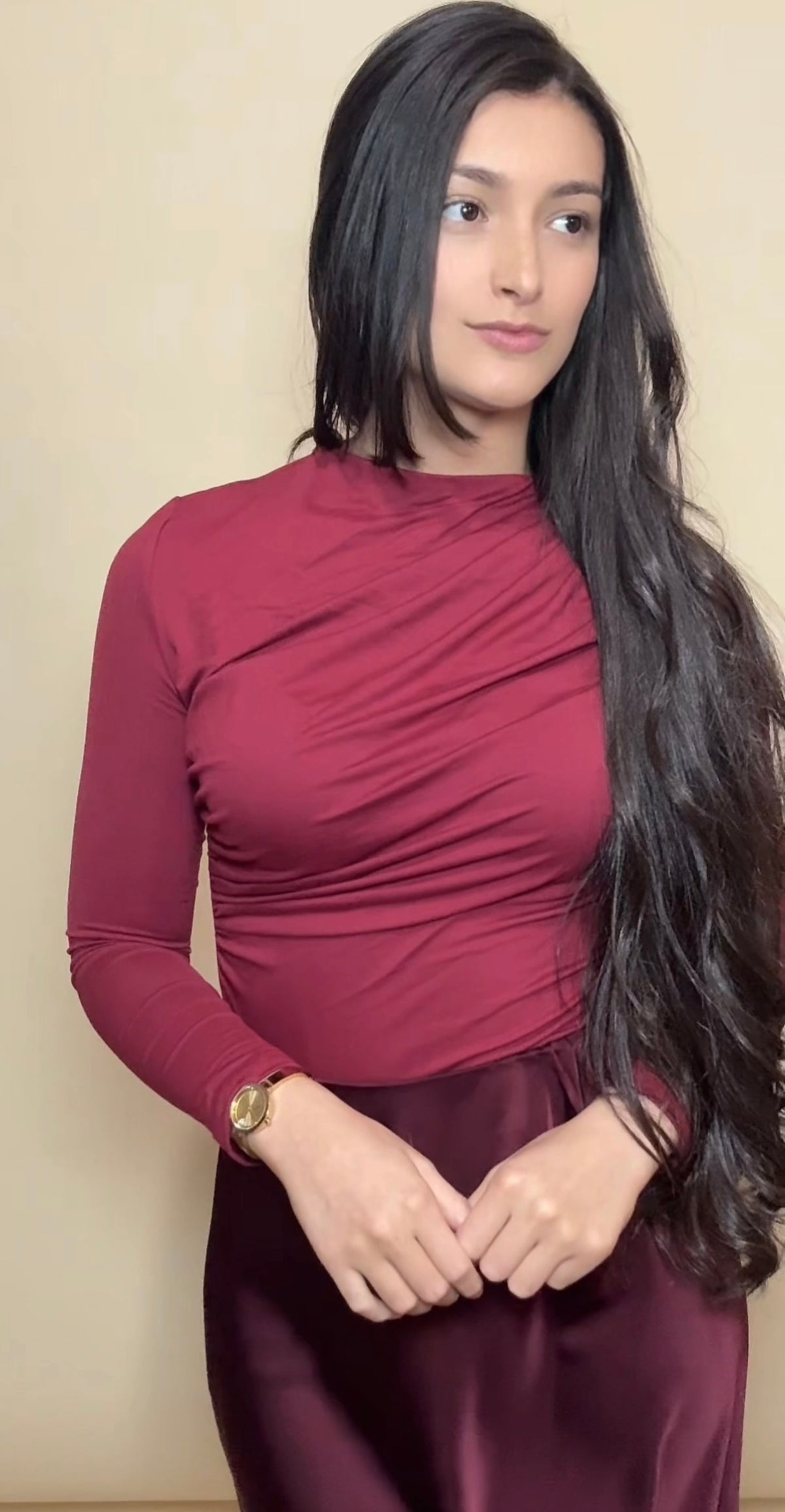 Burgundy Bloom Top